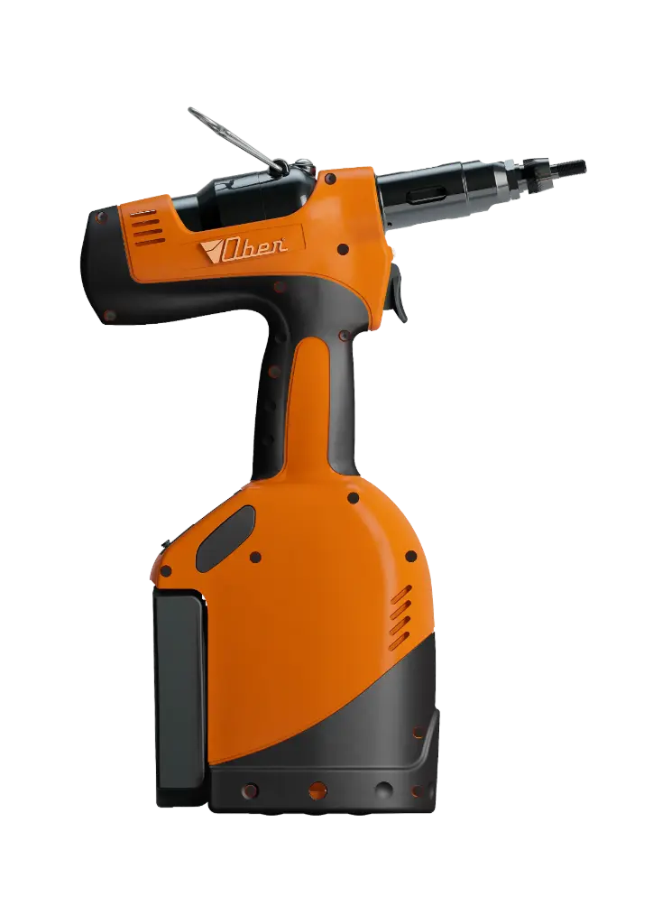 OBER® Elektrohydraulisches Blindnietmuttern Setzgerät BTR170 mit Setzkraftsteuerung incl. Umrüstsätze M4/M5/M6/M8 im Transportkoffer